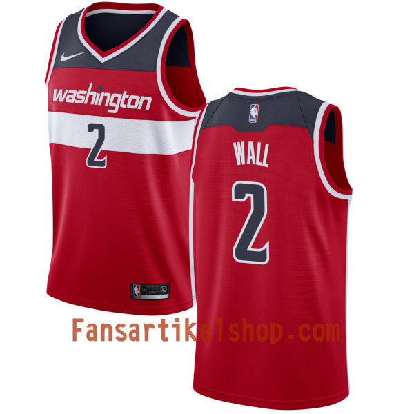 NBA Washington Wizards Trikot John Wall 2 Nike 2017-18 Rot Swingman - Herren